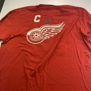 Reebok Detroit Red Wings Henrik Zetterberg Red Short Sleeve T-Shirt Men’s 2XL